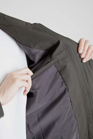 AMOMENTO Padded Cotton Nylon Jumper - Dark Brown | Garmentory