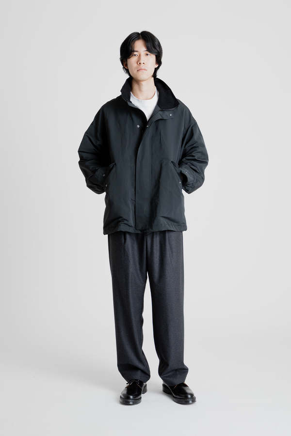 KAPTAIN SUNSHINE Short Mill Coat - Charcoal | Garmentory