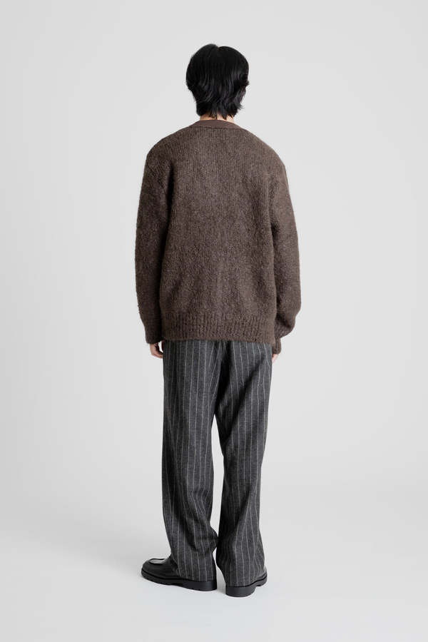 AMOMENTO Wool Stripes Martin Pants - Grey | Garmentory