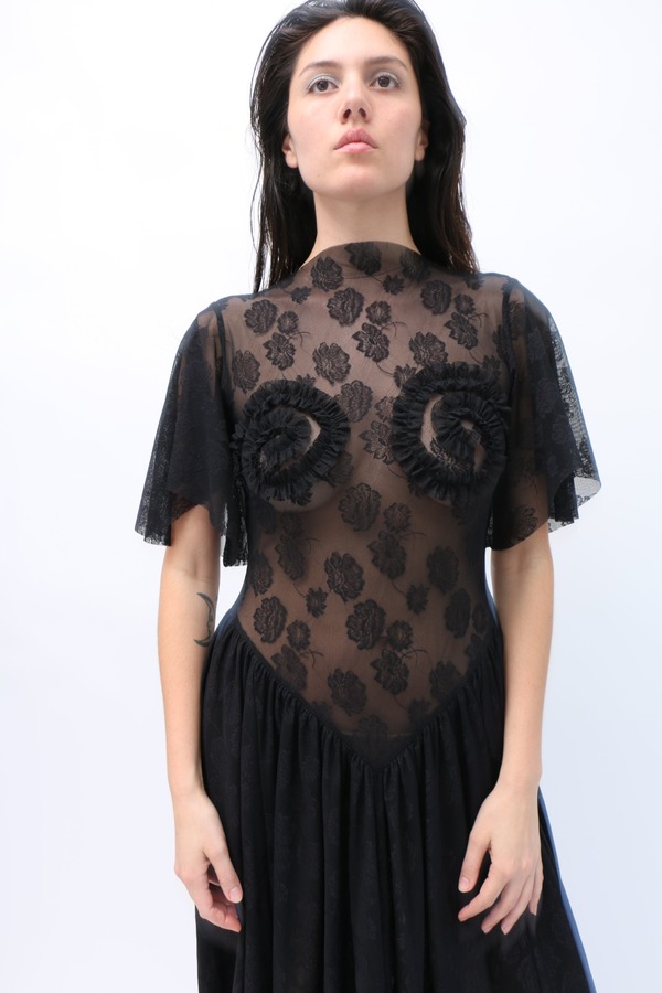 Anne Isabella Lace Ammonite Spiral Dress