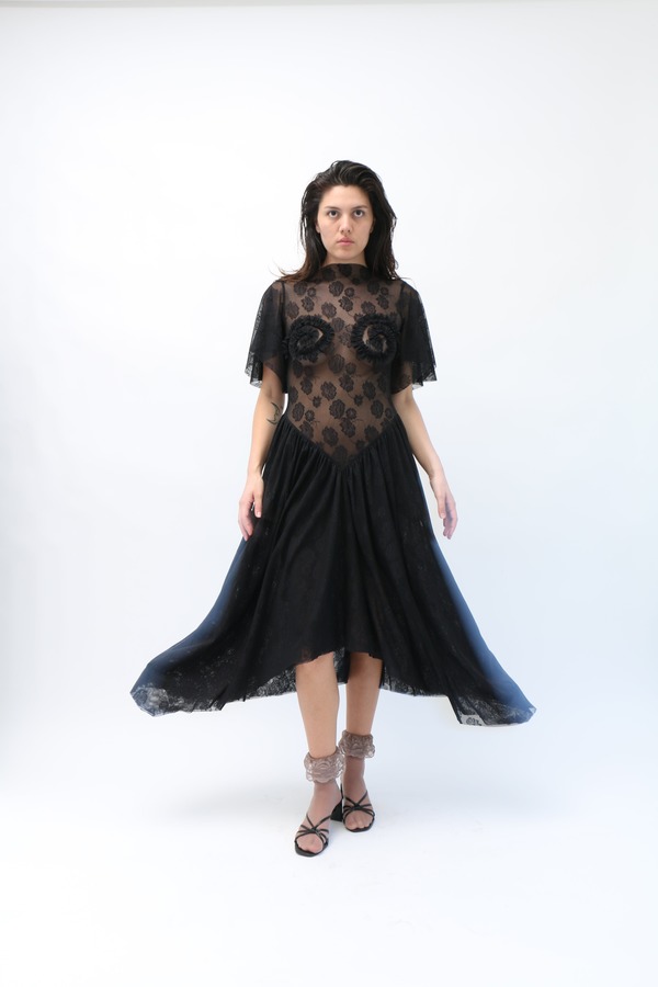 Anne Isabella Lace Ammonite Spiral Dress | Garmentory
