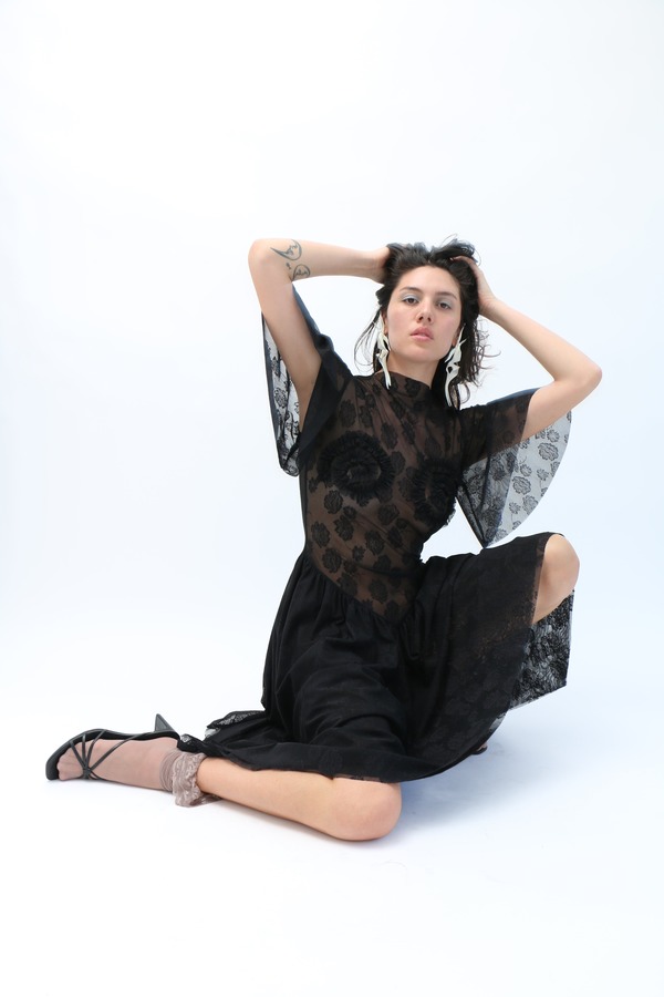 Anne Isabella Lace Ammonite Spiral Dress