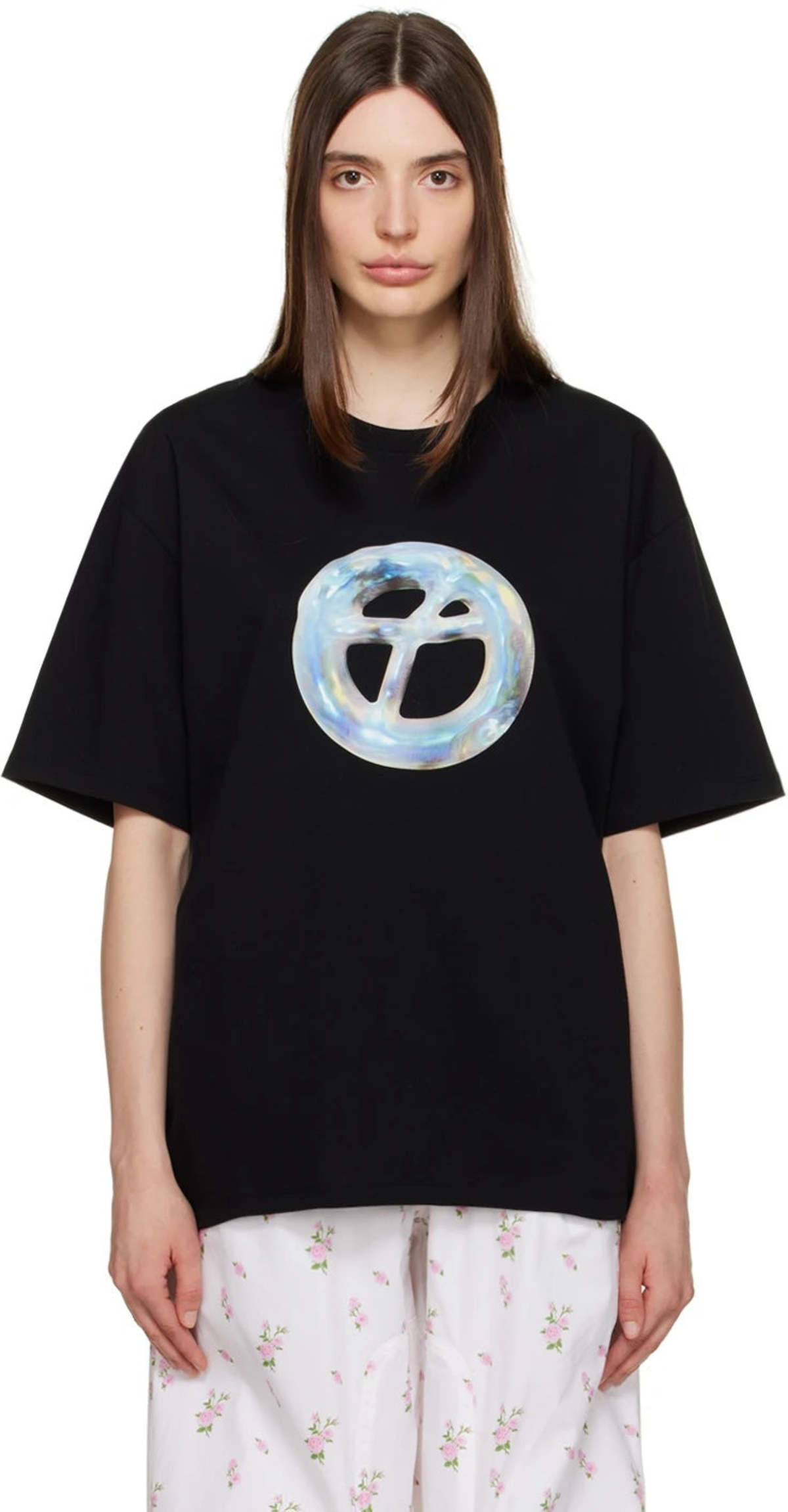 【OPEN YY】BACK SLIT SYMBOL TEE (BLACK) Open YY - BACK SLIT SYMBOL TEE | HBX - Globally Curated