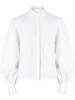 Carolina Herrera Balloon Sleeve Button Down Shirt - White - Thumbnail 4
