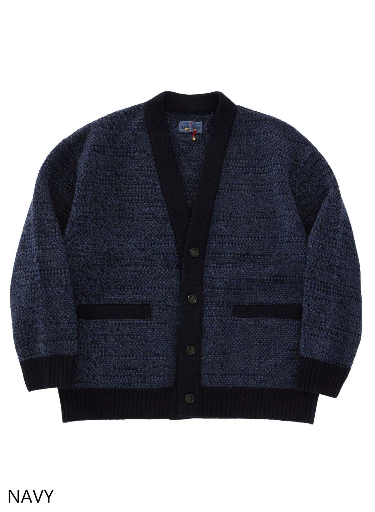 Blue Blue Japan Unisex Knitted City Light Pique V-neck Cardigan 