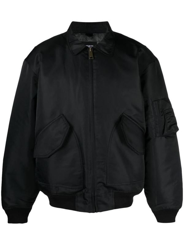 CARHARTT WIP OLTEN BOMBER - Black | Garmentory