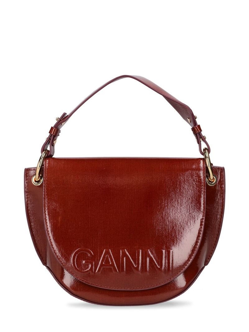 Ganni Banner Saddle Top Handle Bag - Caramel Cafe | Garmentory