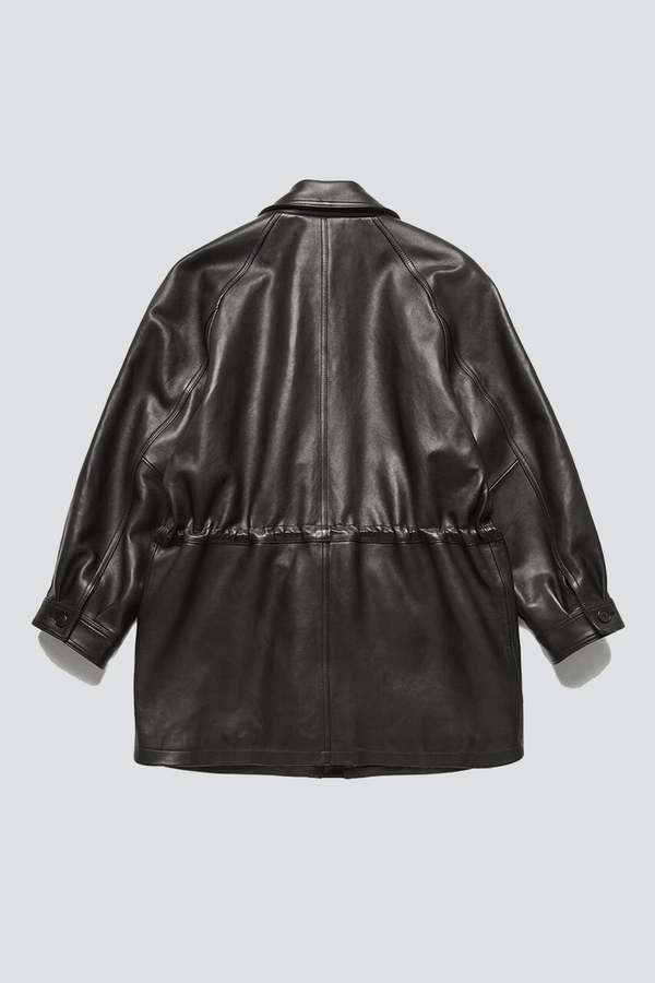Dunst Lambskin Leather Lily Half Jacket - Black | Garmentory