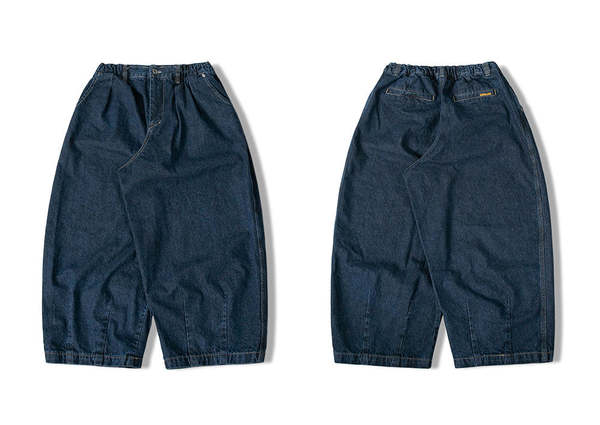 Anglan Rigid Indigo Denim Balloon Pants | Garmentory
