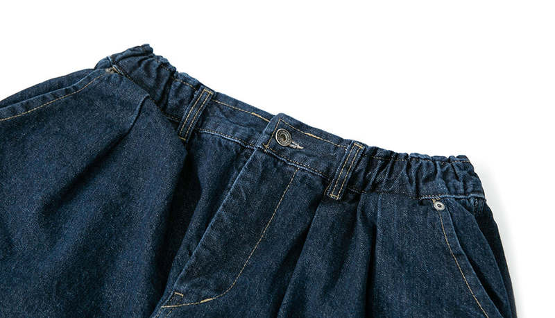 Anglan Rigid Indigo Denim Balloon Pants | Garmentory