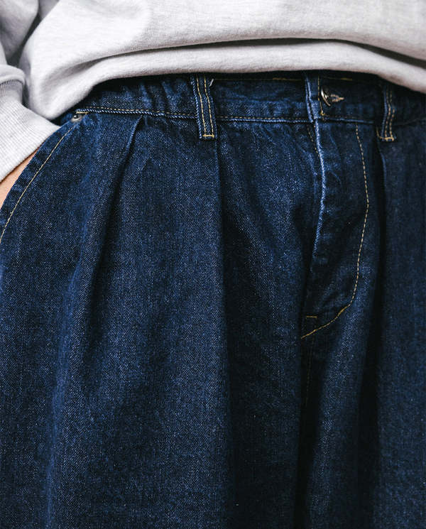 Anglan Rigid Indigo Denim Balloon Pants | Garmentory