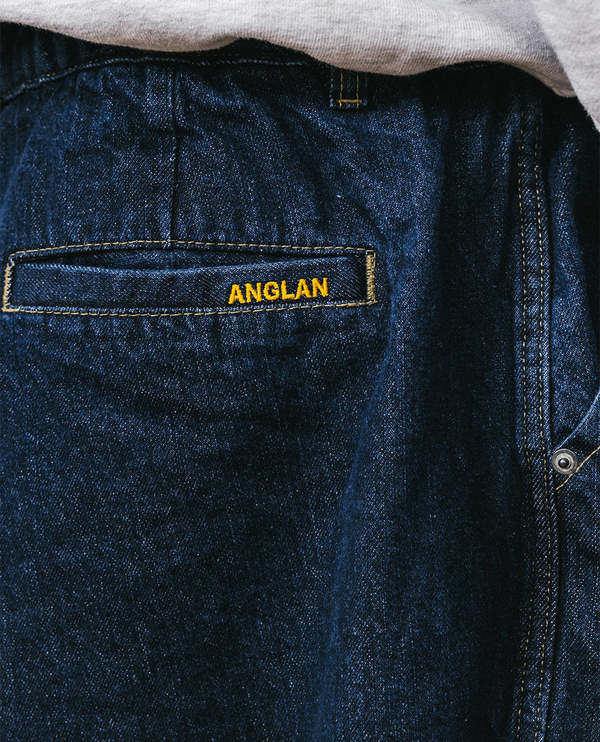 Anglan Rigid Indigo Denim Balloon Pants | Garmentory