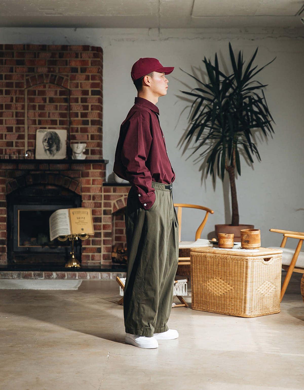【ANGLAN】24FW★ [AG] Spread Panel Twill Work Pants ANGLAN Pants Items | 60% - Asian Fashion Online Store