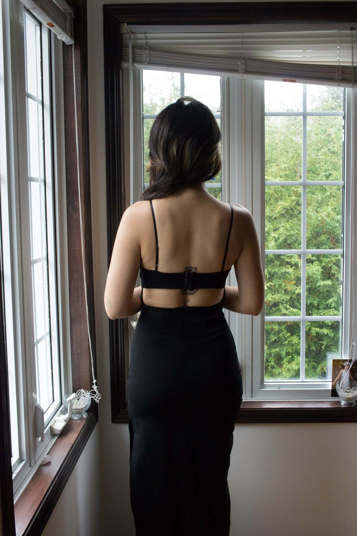 GanK Backless Dress - Black | Garmentory GanK Backless Dress - Black | Garmentory