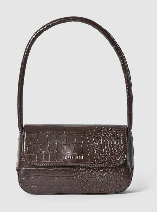 BRIE LEON Brunette Croc Mini Camille Bag - Brown | Garmentory
