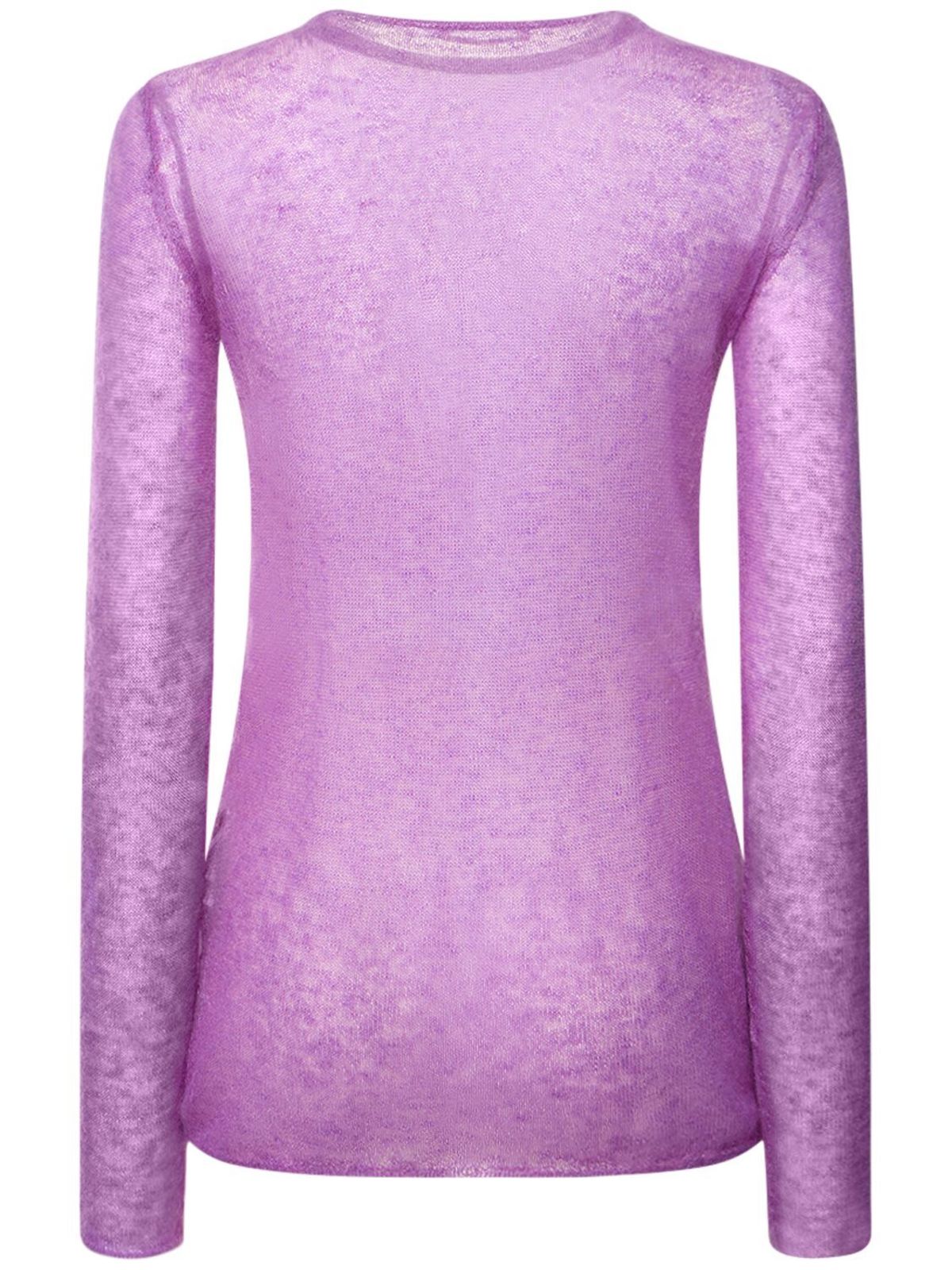 Kid Mohair Sheer Knit Boatneck Sweater | Garmentory