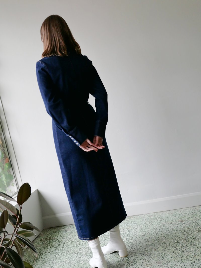 Maison Margiela DENIM MIDI DRESS - INDIGO | Garmentory