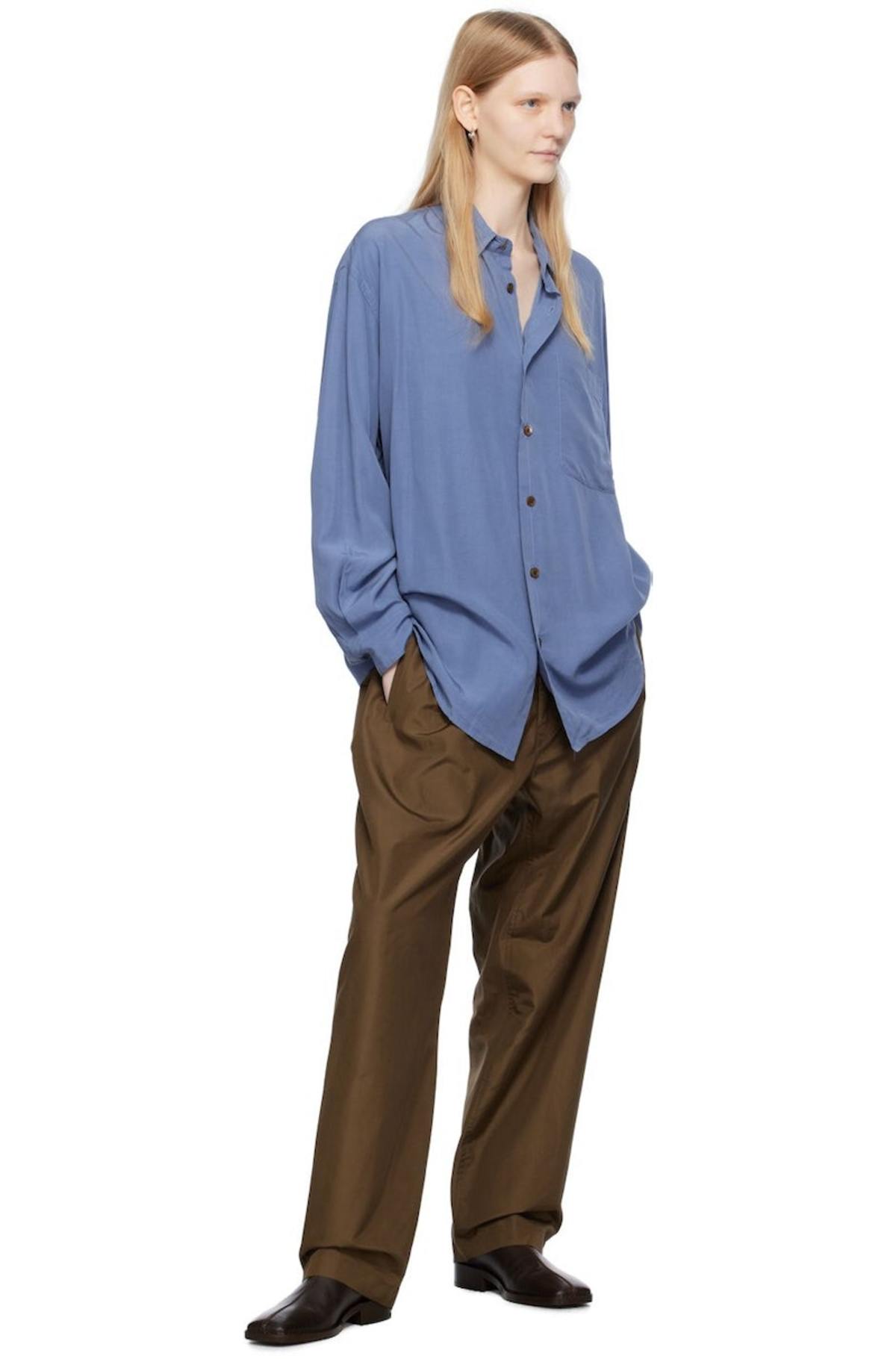 LEMAIRE 売れ筋商品|||ルメール シャツ トップス レディース Denim shirts Blue LEMAIRE Blue Twisted Denim Shirt Lemaire