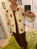 Rosette crochet shirt cardigan  - Thumbnail 1