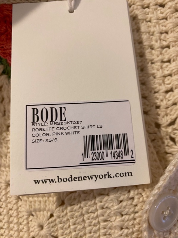 Rosette crochet shirt cardigan 