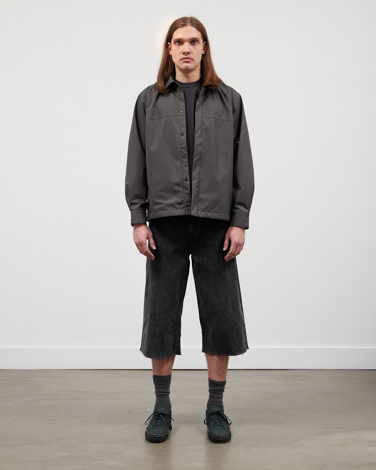 トップス meer. RIPPLE OVERSHIRT gray Overshirt | Grey | grey mix | Slim fit | 30-306035 | LINDBERGH