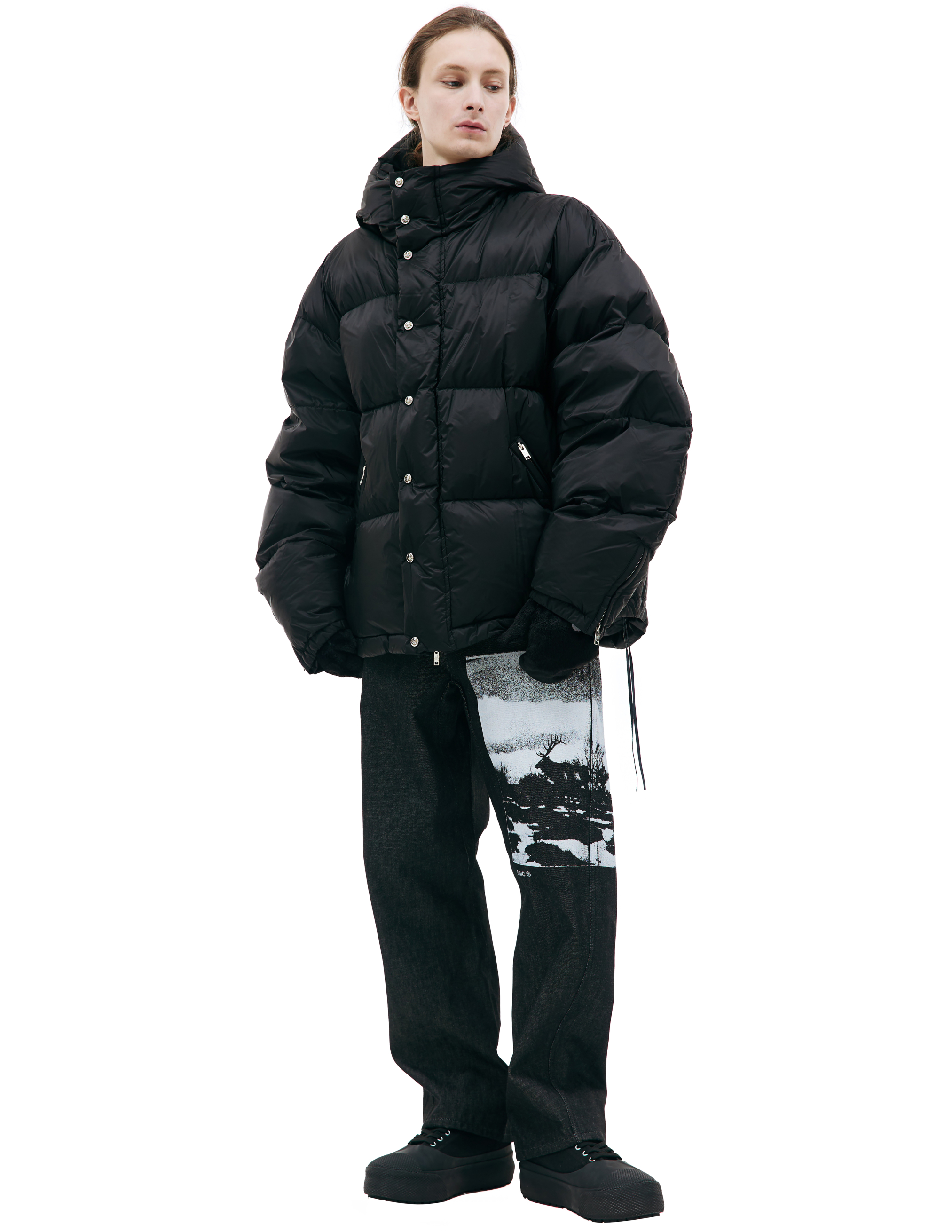 Mastermind World Logo Down Jacket - Black | Garmentory