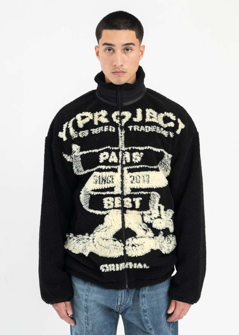 Y/project Paris' Best Jacquard Fleece Jacket - Black/White