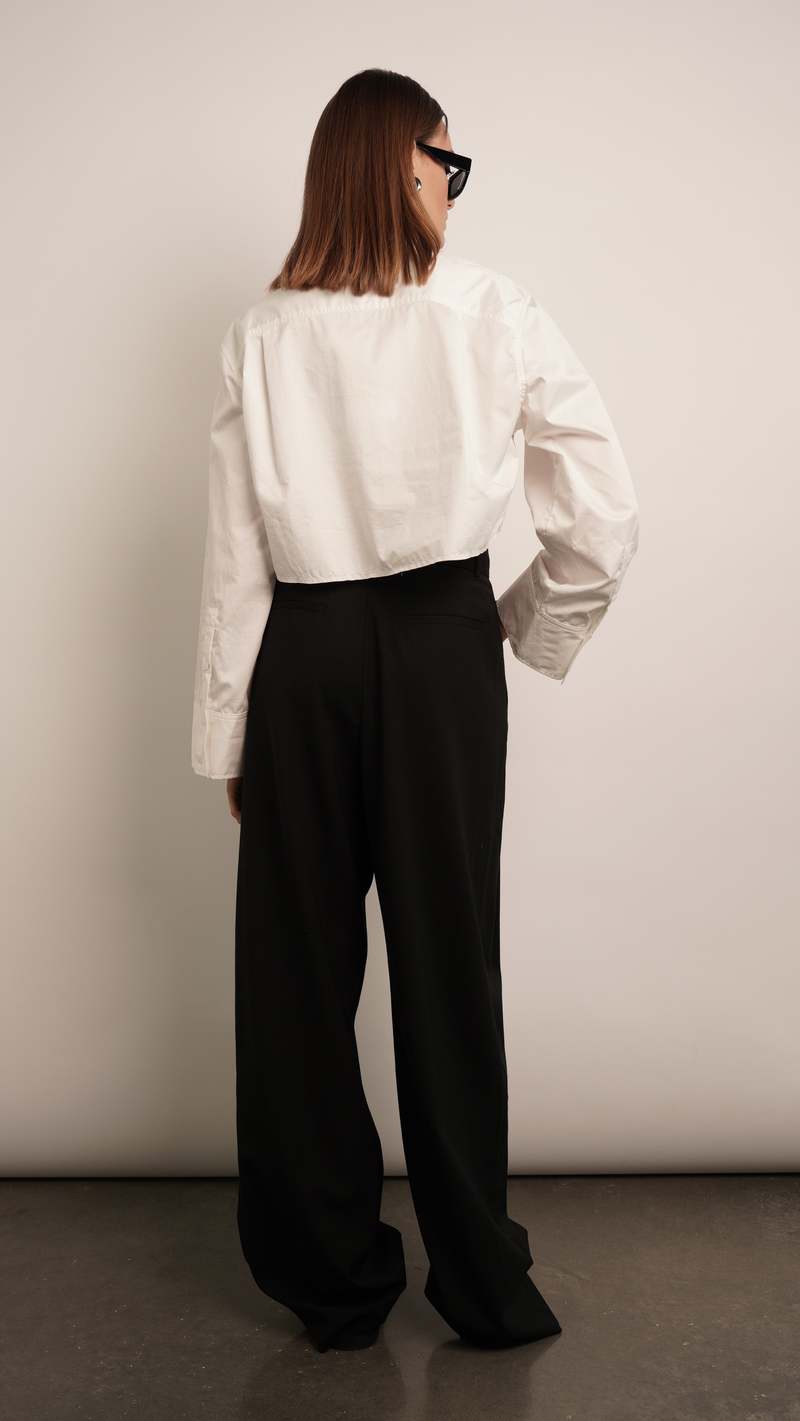 Parentezi Nina Crop Shirt - White