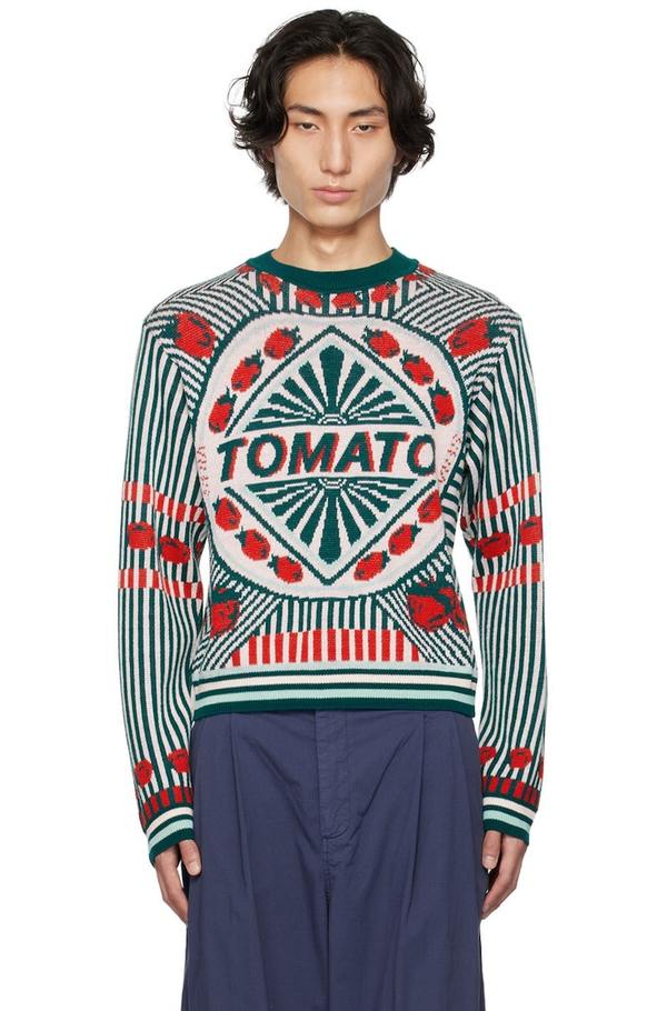 Henrik Vibskov Tomato Can Sweater - White/Red | Garmentory