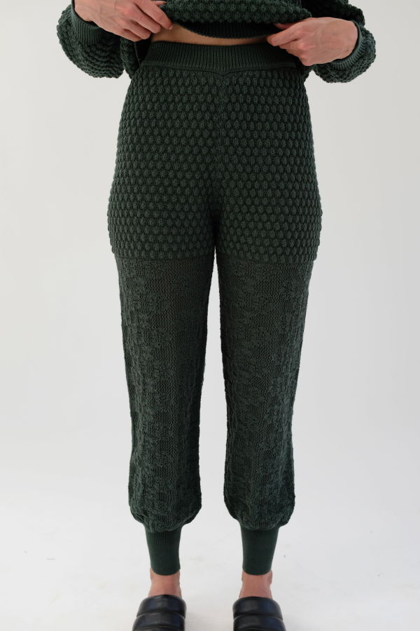 Beklina Pastiche Combo Pants - Pine
