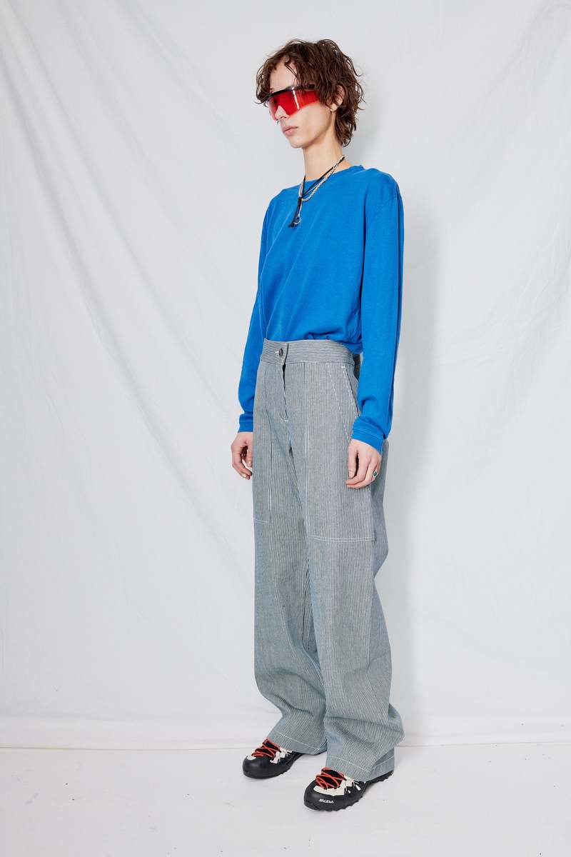 Railroad Stripe Pull-On Capri Pant