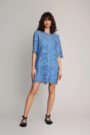 knee length dresses for ladies 1960s Deep V Floral Lace Bow Strap Dress