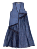 Ali Golden New V-Neck Dress w/ Ruffles - Blue/Silver Sequins - Thumbnail 2