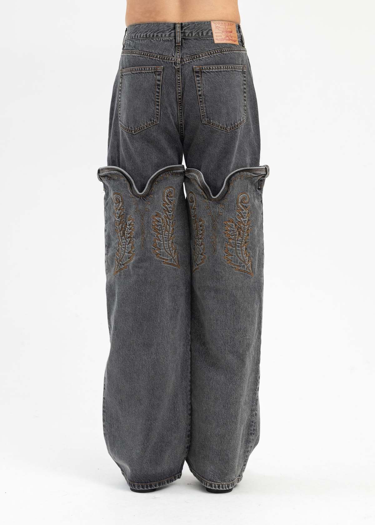 Y/project Evergreen Maxi Cowboy Cuff Jeans - Vintage Black 