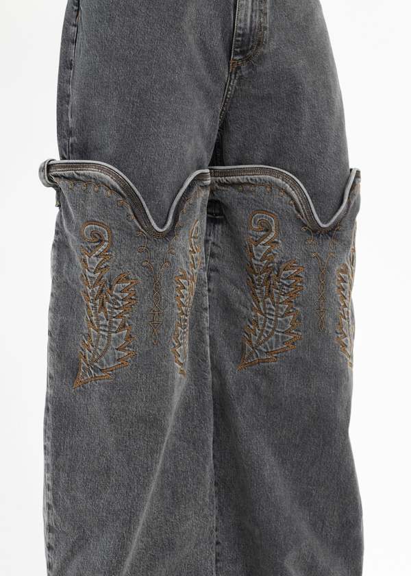 Y/project Evergreen Maxi Cowboy Cuff Jeans - Vintage Black
