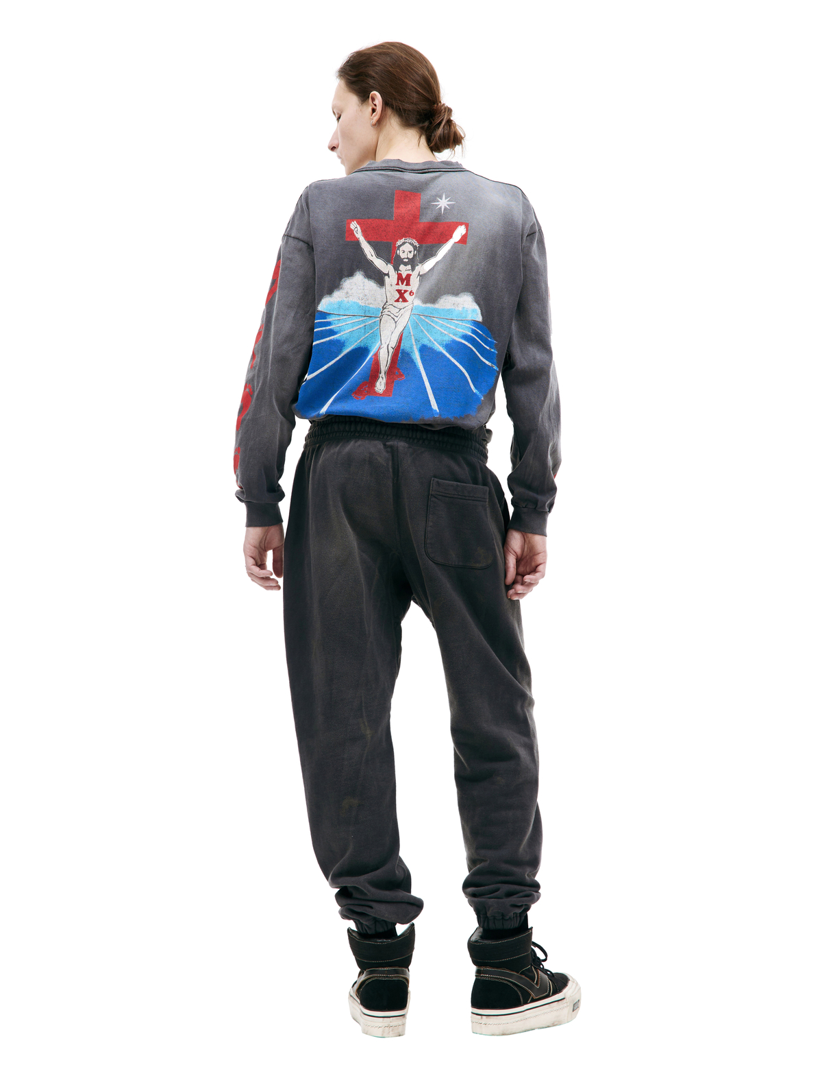 Saint Michael printed sweatpants - Grey | Garmentory