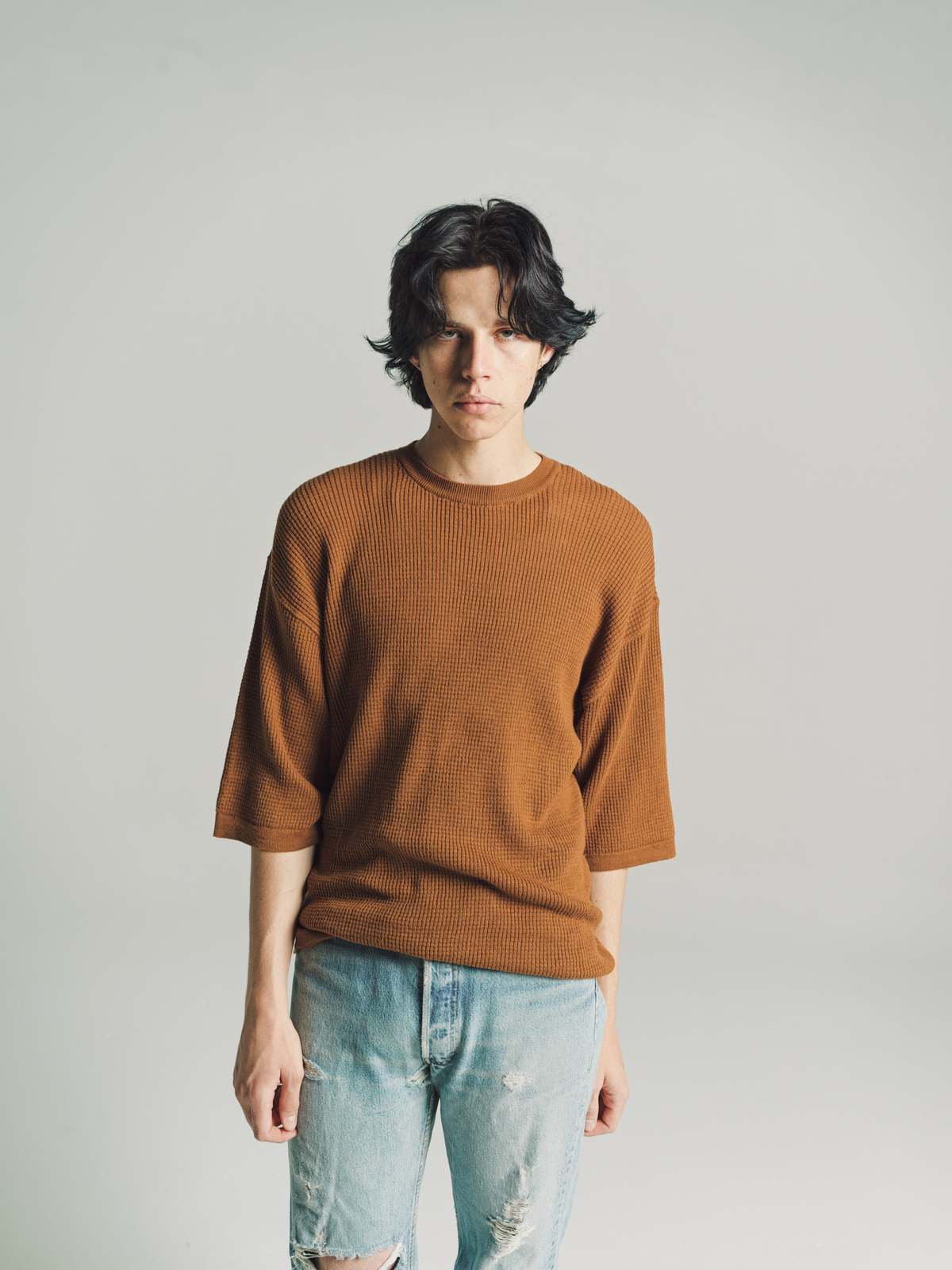 ZEGNA x The Elder Statesman Foliage Cotton & Cashmere Waffle T