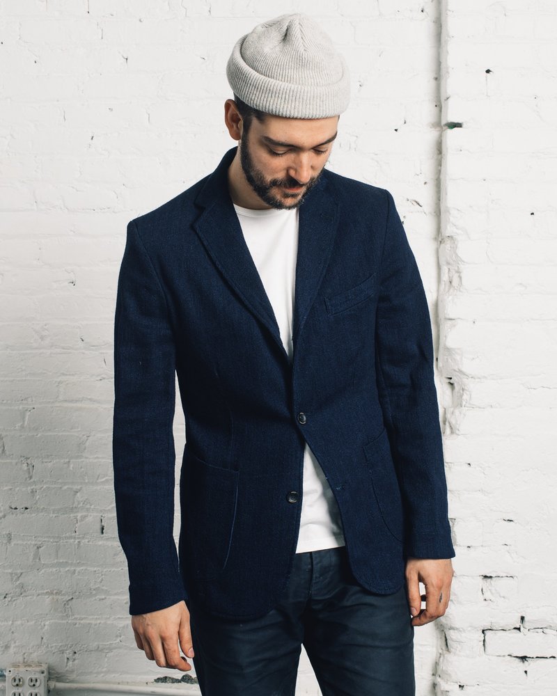 Apolis Indigo Wool Blazer