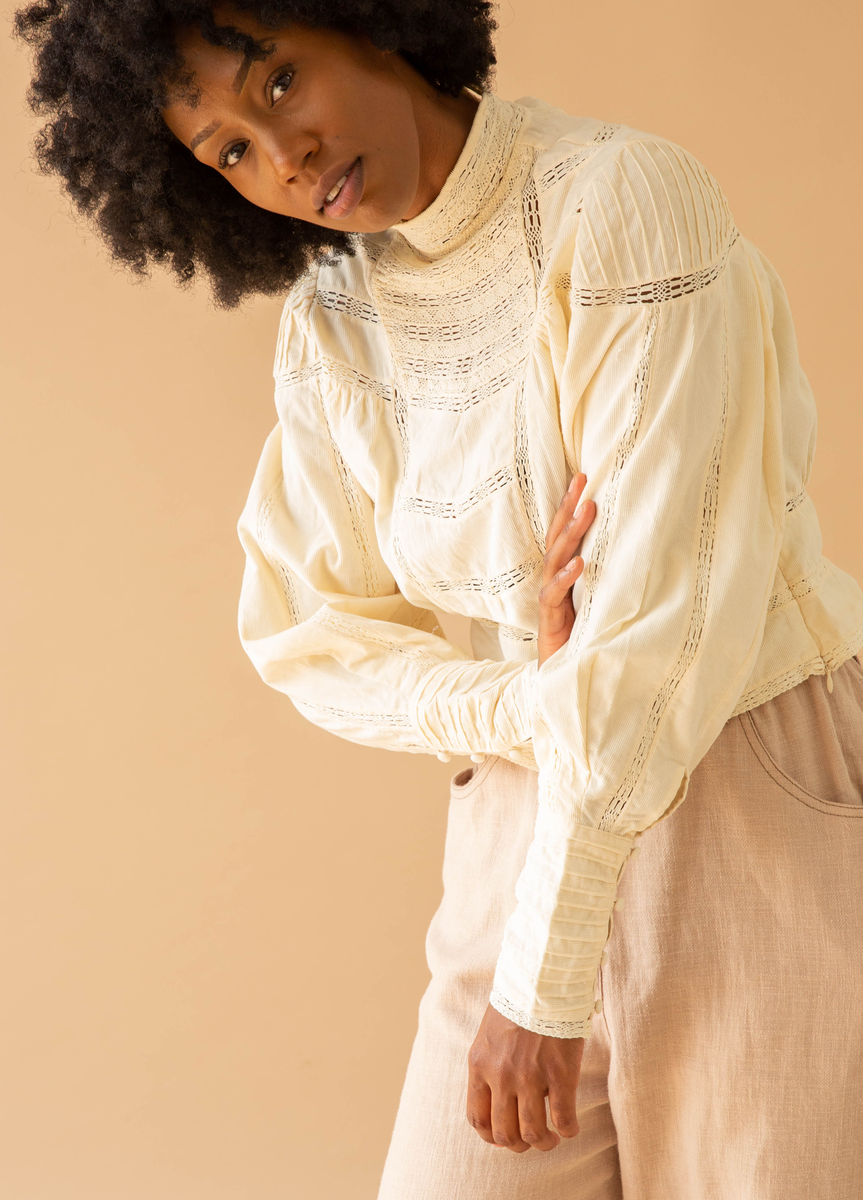 MES DEMOISELLES/BLOUSE PACANI：ブラウス Mes Demoiselles - Pacani white blouse – mamapapa
