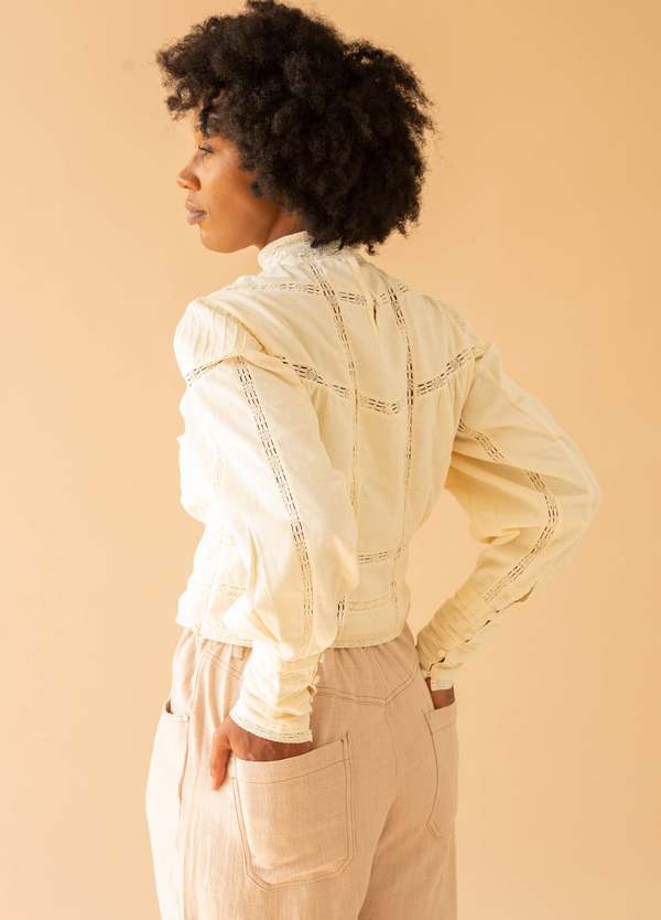 MES DEMOISELLES/BLOUSE PACANI：ブラウス Mes Demoiselles - Pacani white blouse – mamapapa