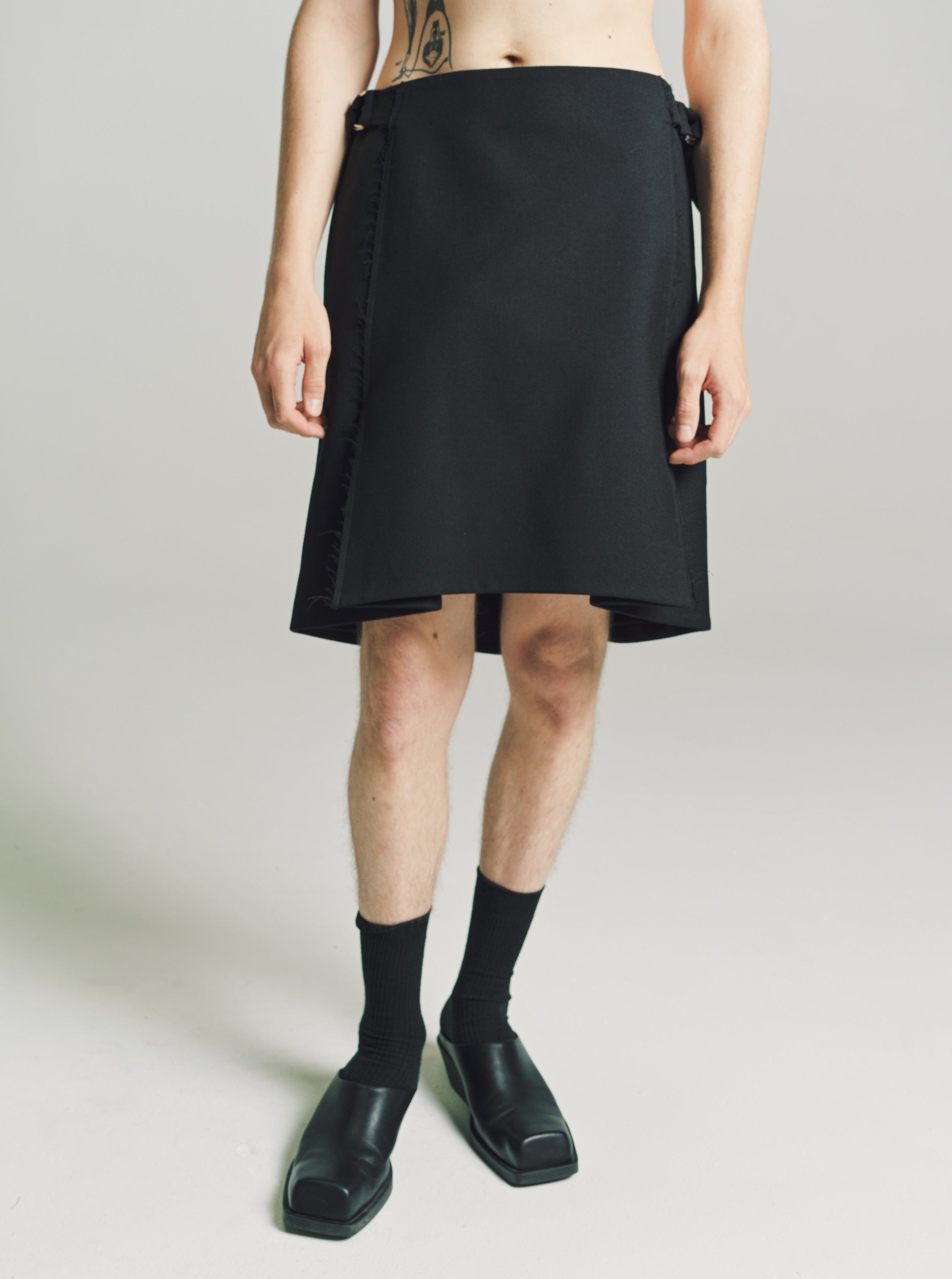 Namacheko Wool Paveley Skirt - Black | Garmentory Namacheko Wool Paveley Skirt - Black | Garmentory