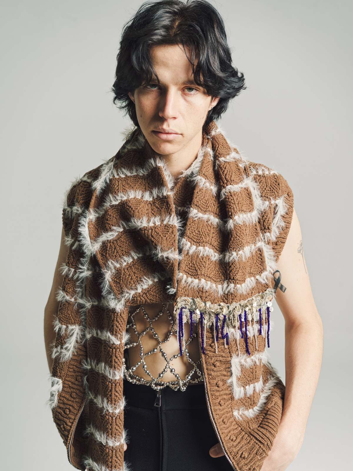 小物 NAMACHEKO 23AW THORNHAM SCARF Namacheko Wool Thornham Scarf - Chestnut Brown | Garmentory