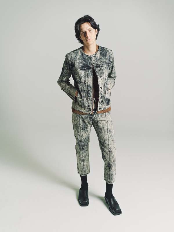 あたい　Namacheko denim jacket NAMACHEKO New KALBUM DENIM JACKET Denim Jacket White blue 3-1221M