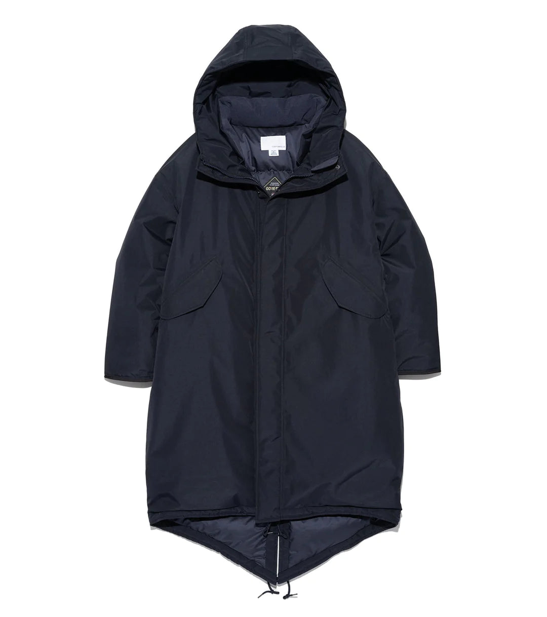 Nanamica GORE-TEX Long Down Coat - Navy | Garmentory Nanamica GORE-TEX Long Down Coat - Navy | Garmentory