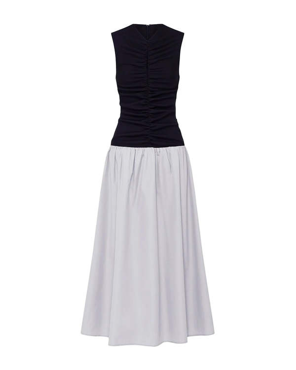 anna quan black and white dress PENELOPE DRESS (RAVEN W/ SILENCE TRIM) – ANNA QUAN