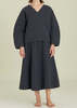 Black Crane Quilted Skirt - Dark Navy - Thumbnail 4