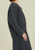 Black Crane Quilted V Neck Top - Dark Navy - Thumbnail 3
