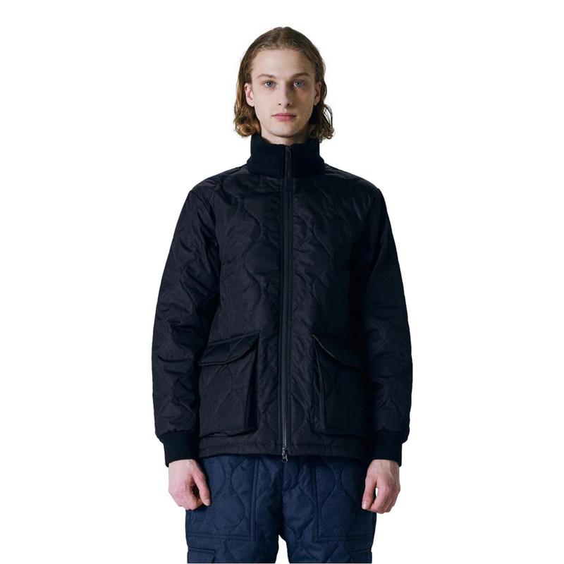 TAION Military Ribbed High Neck W Zip Down Jacket - Black | Garmentory