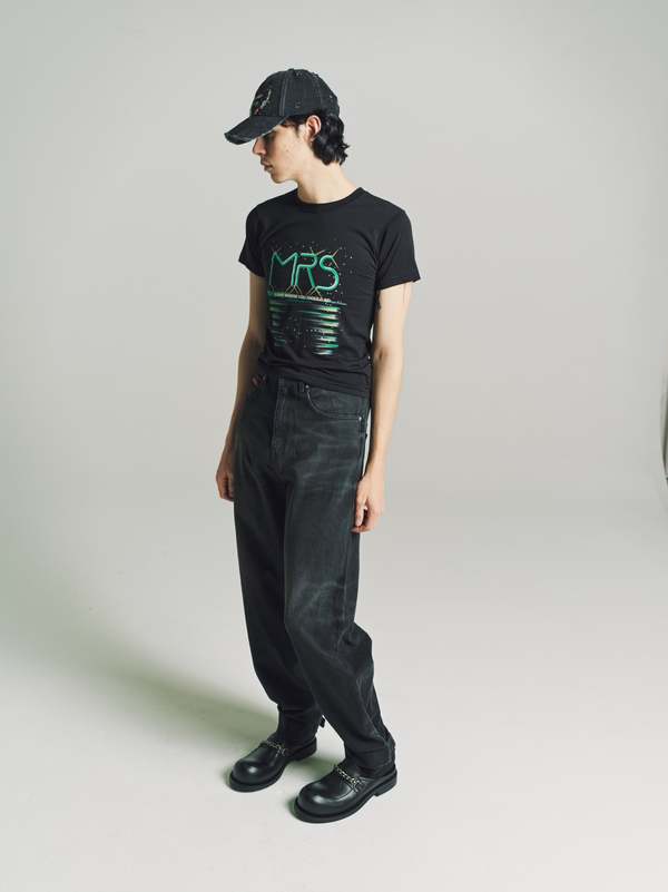 Martine Rose Cowboy Wash Wide Leg Jean - Black | Garmentory