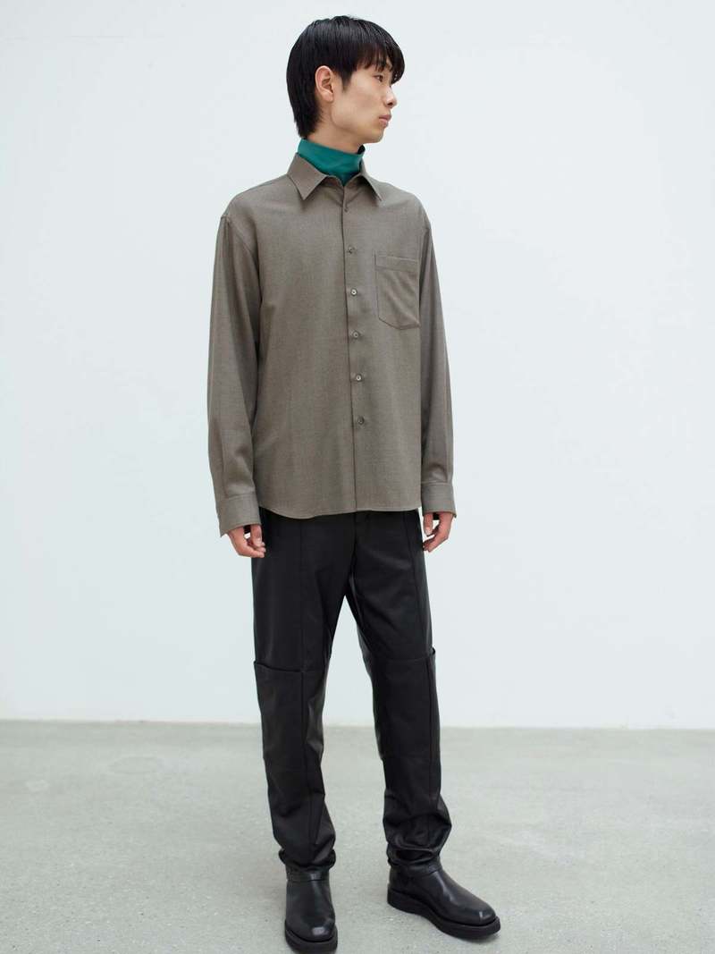 Auralee Super Light Wool Shirt - Ivory White | Garmentory